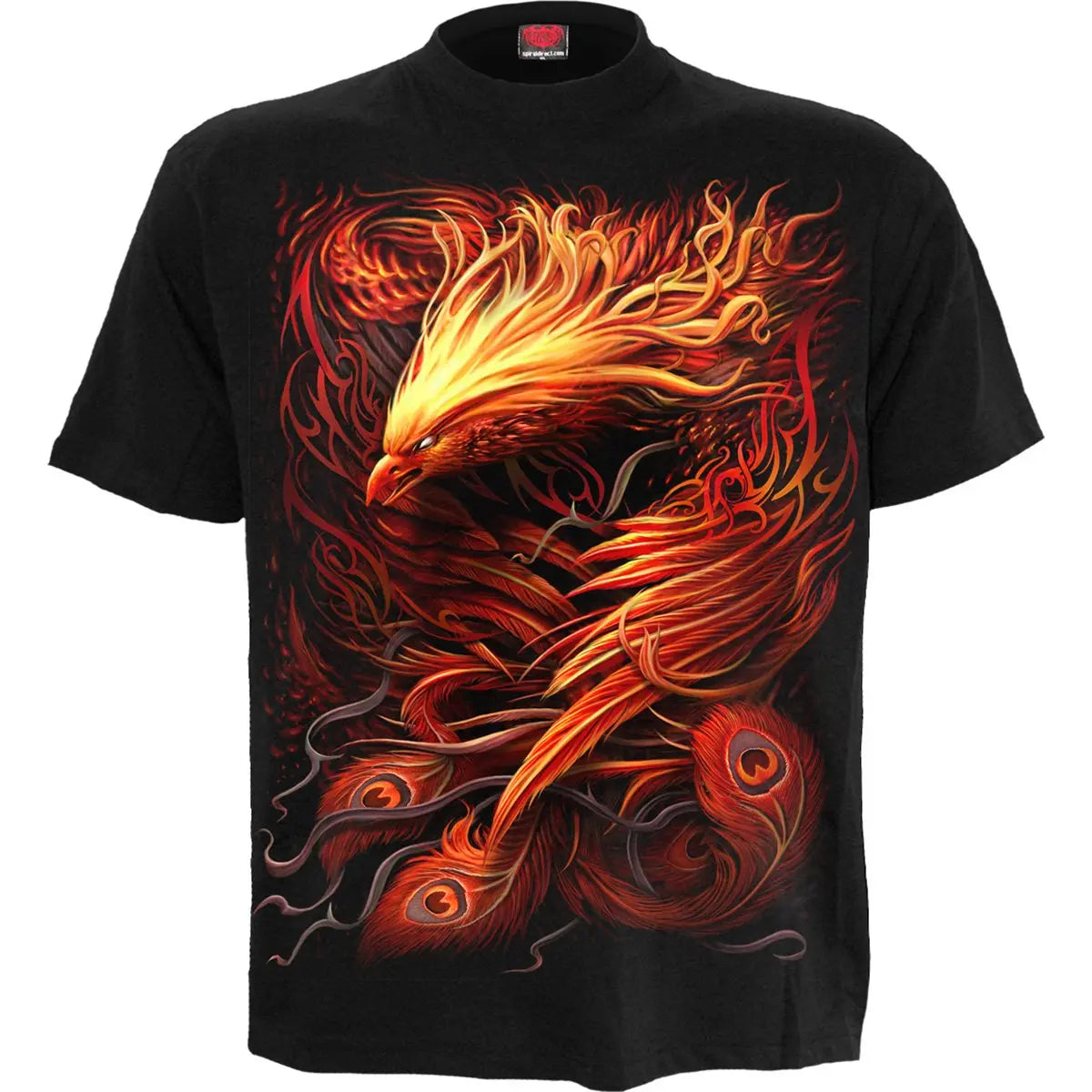 PHOENIX ARISEN - T-Shirt Black Spiral Direct