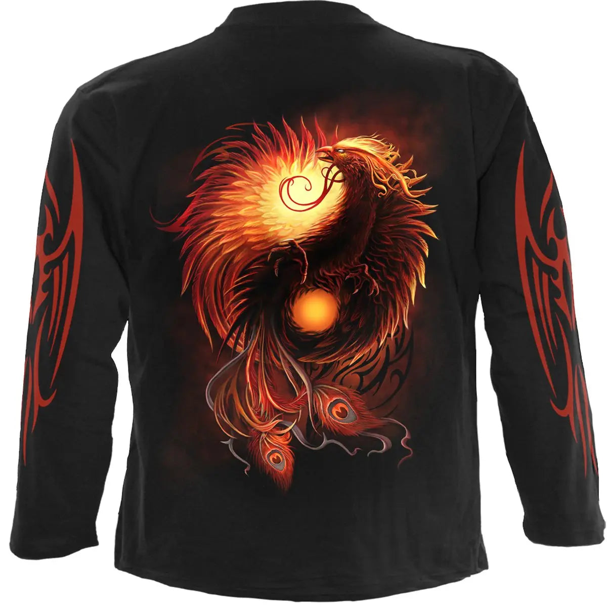 PHOENIX ARISEN - Longsleeve T-Shirt Black Spiral Direct