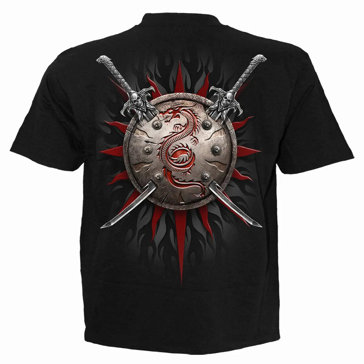 ORIENTAL DRAGON  - T-Shirt Black Spiral Direct