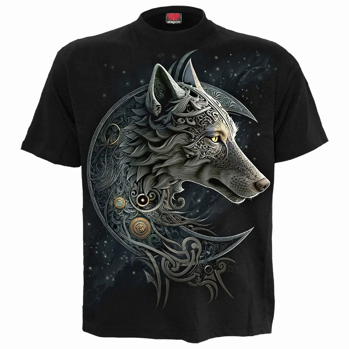 CELTIC WOLF - T-Shirt Black Spiral Direct