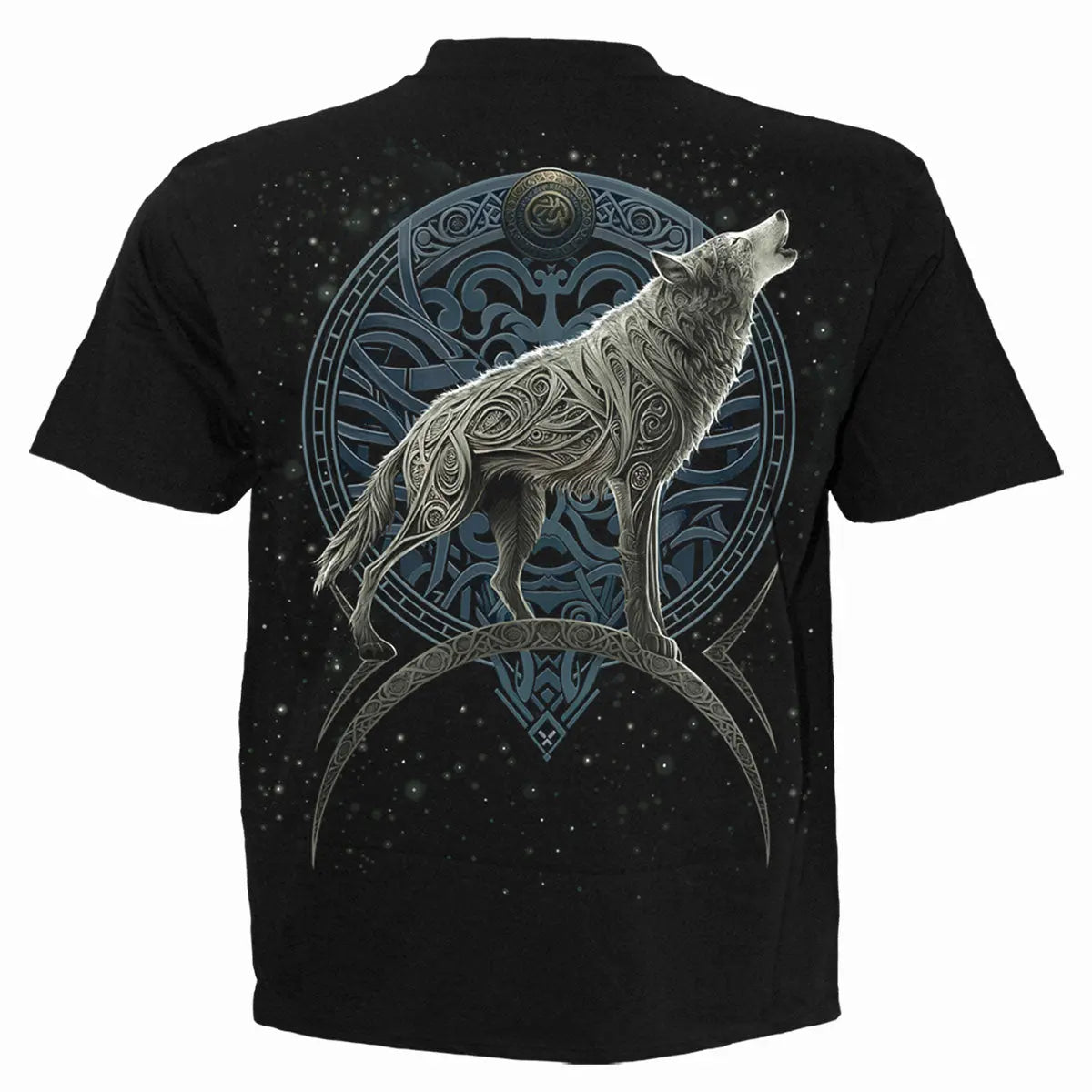 CELTIC WOLF - T-Shirt Black Spiral Direct