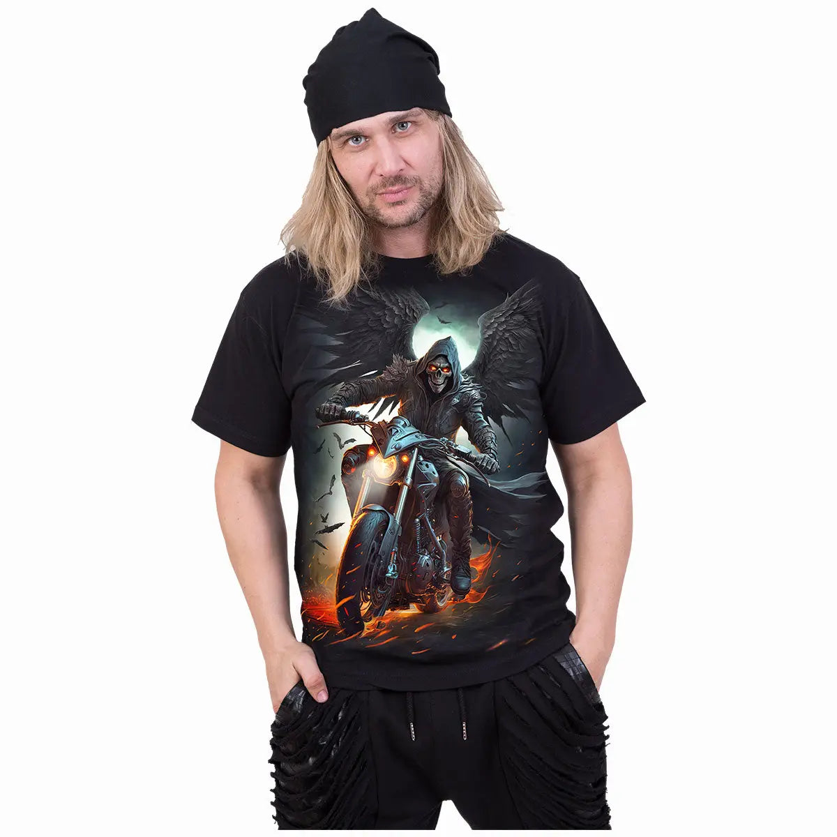 NIGHT RIDER - T-Shirt Black Spiral Direct