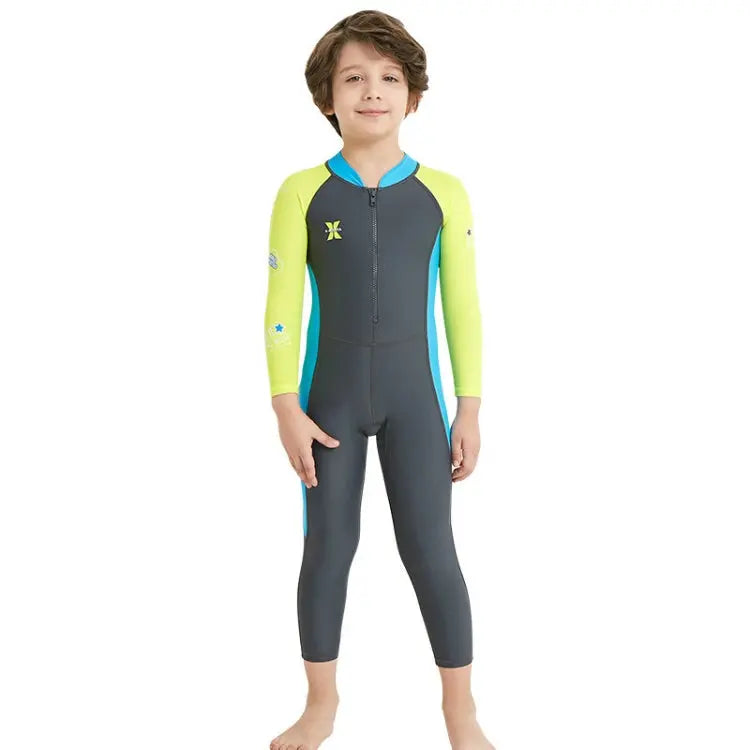 DIVE&SAIL Children Diving Suit Outdoor Long-sleeved One-piece Swimsuit Sunscreen Swimwear Mira Sales