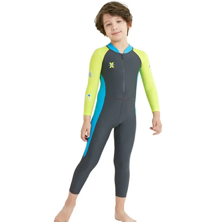 DIVE&SAIL Children Diving Suit Outdoor Long-sleeved One-piece Swimsuit Sunscreen Swimwear Mira Sales