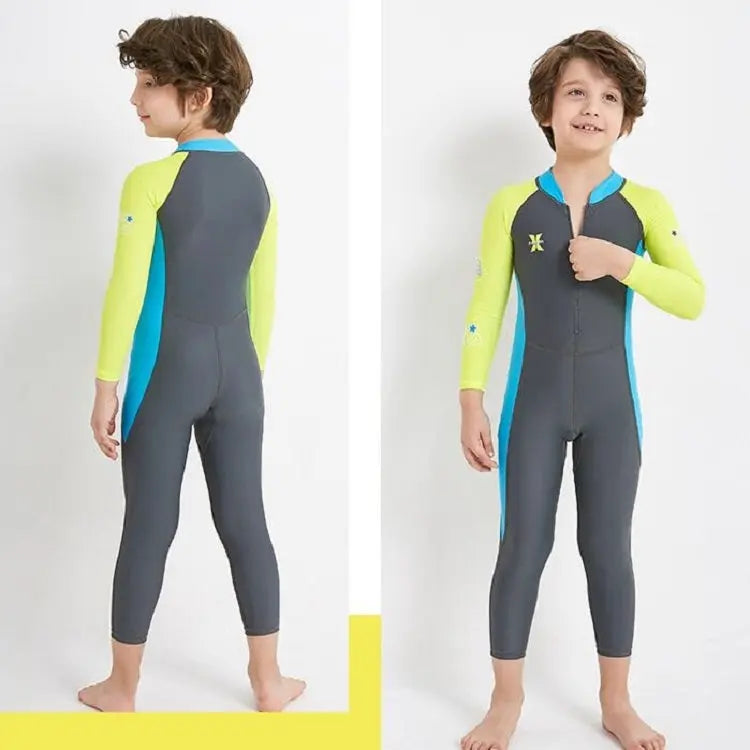 DIVE&SAIL Children Diving Suit Outdoor Long-sleeved One-piece Swimsuit Sunscreen Swimwear Mira Sales