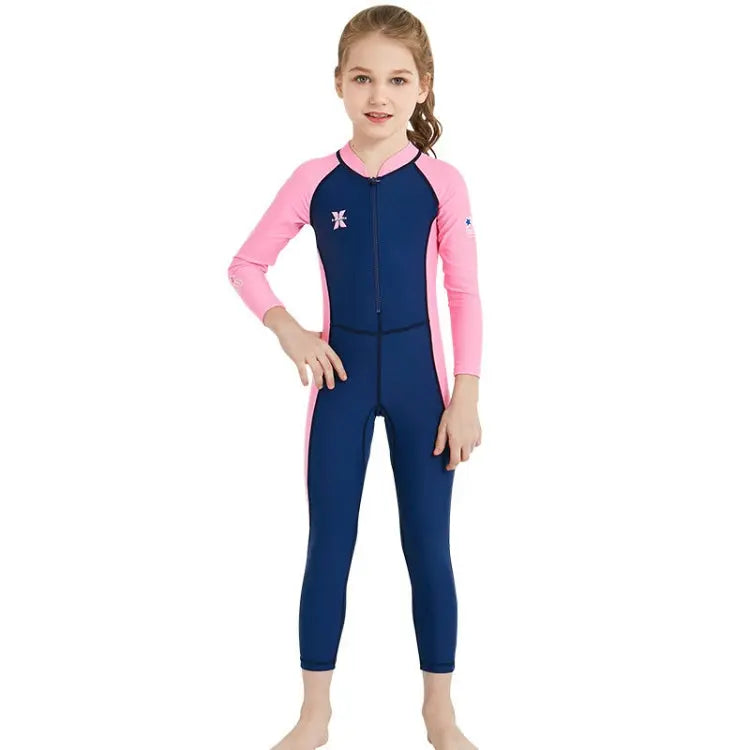 DIVE&SAIL Children Diving Suit Outdoor Long-sleeved One-piece Swimsuit Sunscreen Swimwear Mira Sales