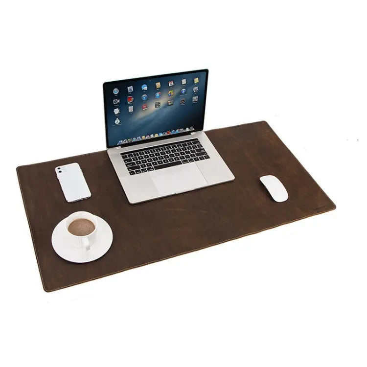 CF9011  Desk Pad Retro Crazy Horse Leather Notebook Computer Mouse Pad Oversized Anti-Slip Desktop Computer Desk Leather Pad Mira Sales