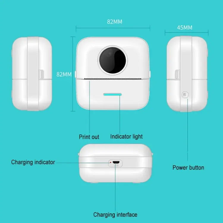 Mini Student Wrong Question Bluetooth Thermal Printer, White, Pink, Yellow Mira Sales