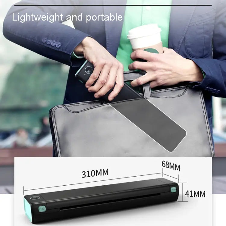M08F Bluetooth Wireless Handheld Portable Thermal Printer, Black Green A4 Version, Black A4 Version, White A4 Version, White Orange A4 Version, Green A4 Version, Pink A4 Version, Gray A4 Version, Silver A4 Version, Black Green Letter Version           ... Mira Sales