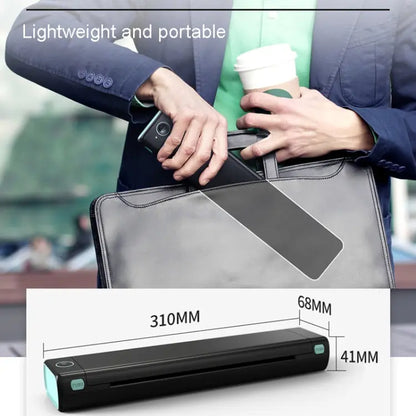 M08F Bluetooth Wireless Handheld Portable Thermal Printer, Black Green A4 Version, Black A4 Version, White A4 Version, White Orange A4 Version, Green A4 Version, Pink A4 Version, Gray A4 Version, Silver A4 Version, Black Green Letter Version           ... Mira Sales