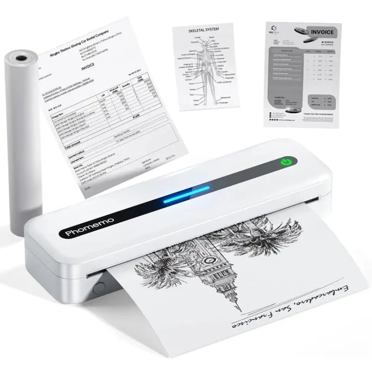 Phomemo M832 300dpi Wireless Thermal Portable Printer, Size: A4 Version(White) Vitrax