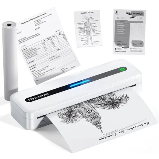 Phomemo M832 300dpi Wireless Thermal Portable Printer, Size: A4 Version(White) Vitrax