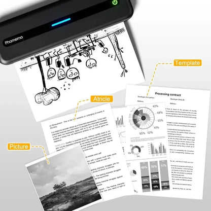 Phomemo M832 300dpi Wireless Thermal Portable Printer, Size: Letter Version(Gray) Vitrax