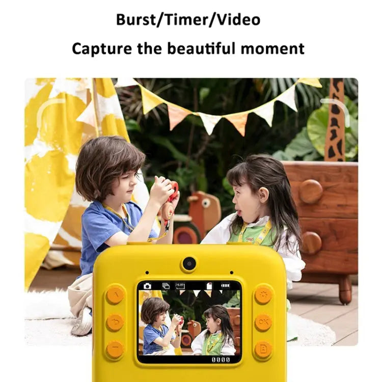 Children Instant Print Camera 4800W Pixel 2-Inch Screen Dual Lens Photography Camera, K27 Pink, K27 Yellow Mira Sales