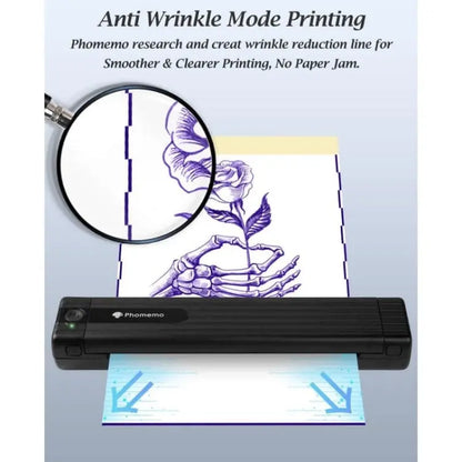Phomemo TP83-BK Wireless Tattoo Stencil Printer With 10pcs Transfer Paper(Black) Vitrax