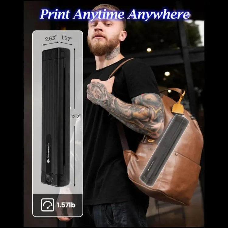 Phomemo TP83-BK Wireless Tattoo Stencil Printer With 10pcs Transfer Paper(Black) Vitrax