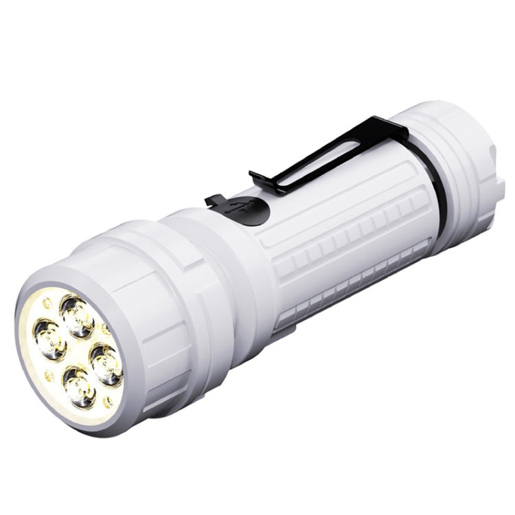 E-SMARTER SD-14 4 Holes Outdoor Portable Torch Metal Pen Clip Light Lightweight Mini Pocket Rechargeable Emergency Flashlight