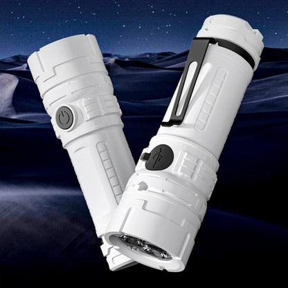 E-SMARTER SD-14 4 Holes Outdoor Portable Torch Metal Pen Clip Light Lightweight Mini Pocket Rechargeable Emergency Flashlight