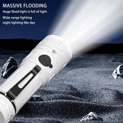 E-SMARTER SD-14 4 Holes Outdoor Portable Torch Metal Pen Clip Light Lightweight Mini Pocket Rechargeable Emergency Flashlight