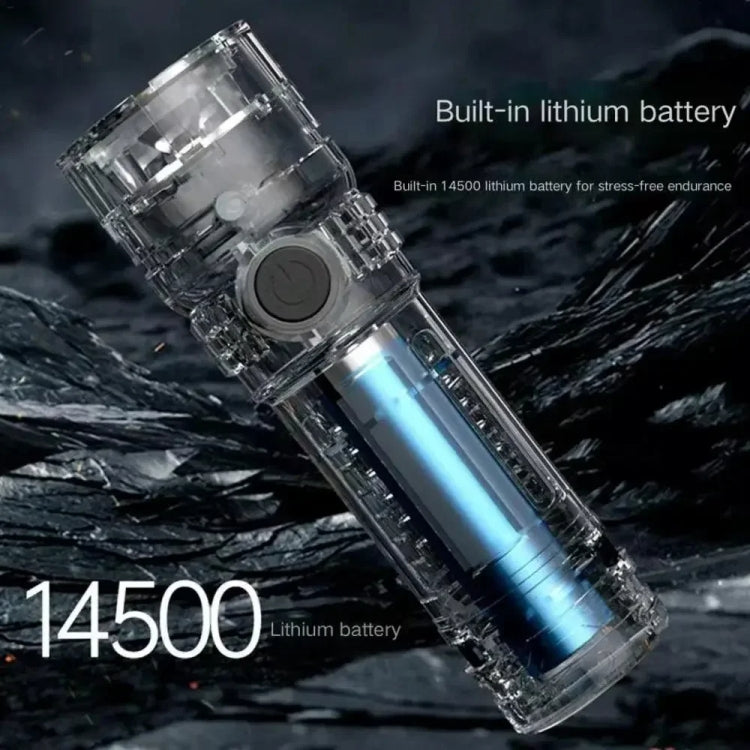 E-SMARTER SD-14 4 Holes Outdoor Portable Torch Metal Pen Clip Light Lightweight Mini Pocket Rechargeable Emergency Flashlight