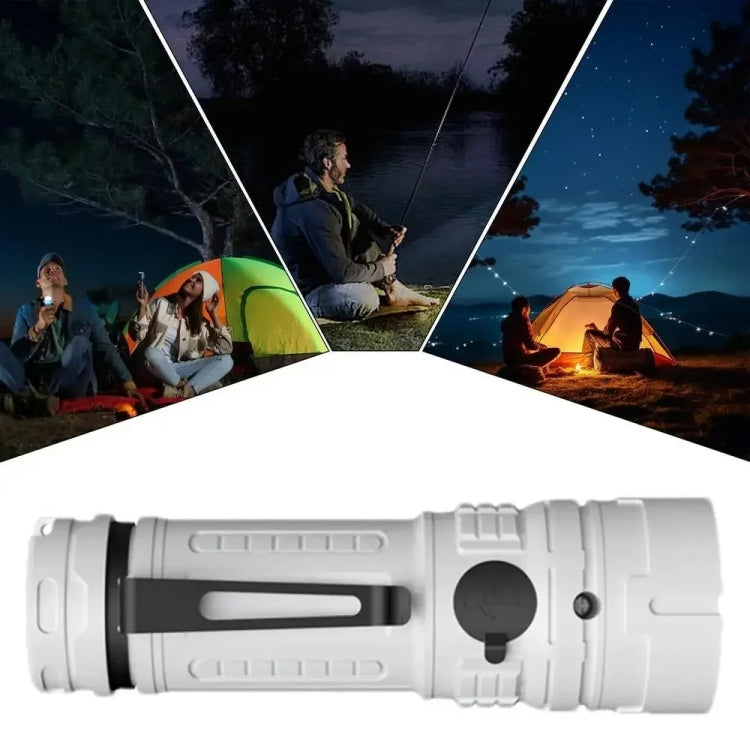 E-SMARTER SD-14 4 Holes Outdoor Portable Torch Metal Pen Clip Light Lightweight Mini Pocket Rechargeable Emergency Flashlight