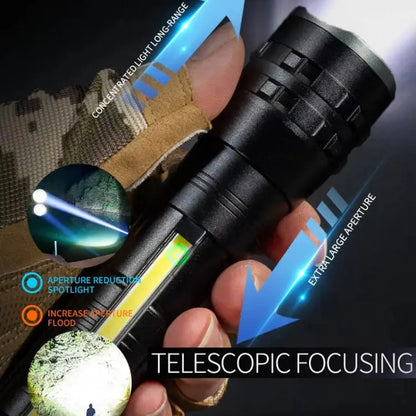E-SMARTER P27 Pen Clip Strong Light Flashlight Laser Wick High Bright Side Light Outdoor Emergency Adventure Flashlight, P27 Great Deal Offers