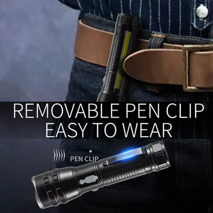 E-SMARTER P27 Pen Clip Strong Light Flashlight Laser Wick High Bright Side Light Outdoor Emergency Adventure Flashlight, P27 Great Deal Offers