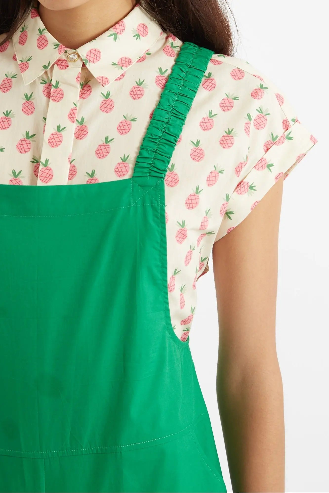 Tippie Green Cotton Dungarees Louche