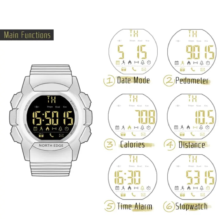 NORTH EDGE AK Bluetooth Multi-function Smart Watch with LED Backlit, Support Incoming Call Reminder, Smart Stopwatch, Information Reminder, AK Mira Sales