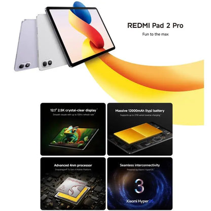 REDMI Pad 2 Pro 12.1 inch Tablet PC, 8GB+128GB, HyperOS 3, Snapdragon 7s Gen4 Octa Core CPU, 8GB+128GB Mira Sales