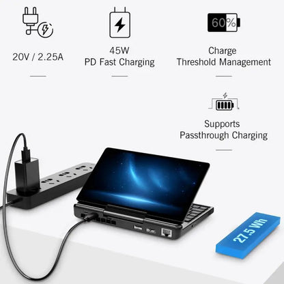 GPD MicroPC 2 Handheld Gaming PC, 16GB+512GB, 7 inch Windows 11 Pro Intel Processor N250, US Plug, WMC2573AU, WMC2573EU, WMC2573UK, WMC2573US Mira Sales