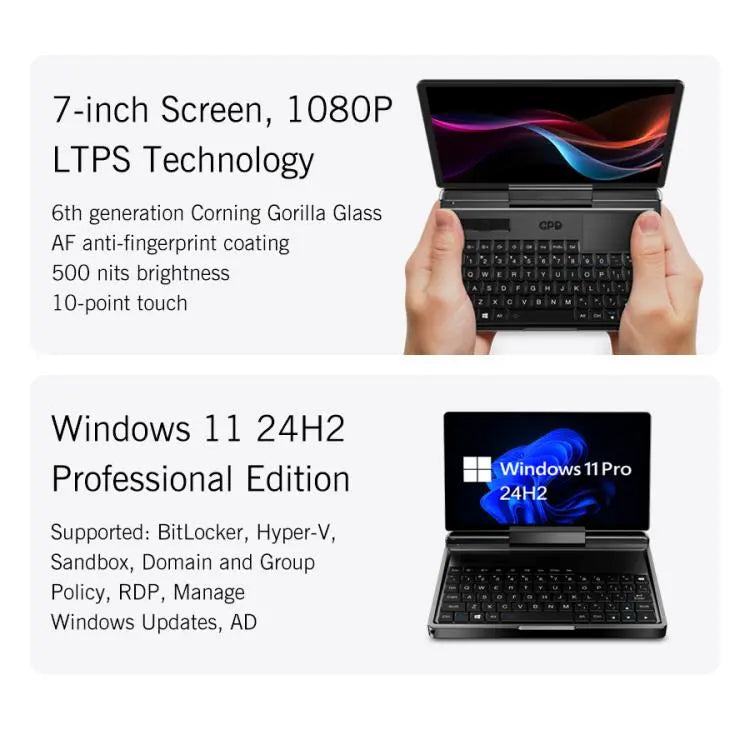 GPD MicroPC 2 Handheld Gaming PC, 16GB+512GB, 7 inch Windows 11 Pro Intel Processor N250, US Plug, WMC2573AU, WMC2573EU, WMC2573UK, WMC2573US Mira Sales