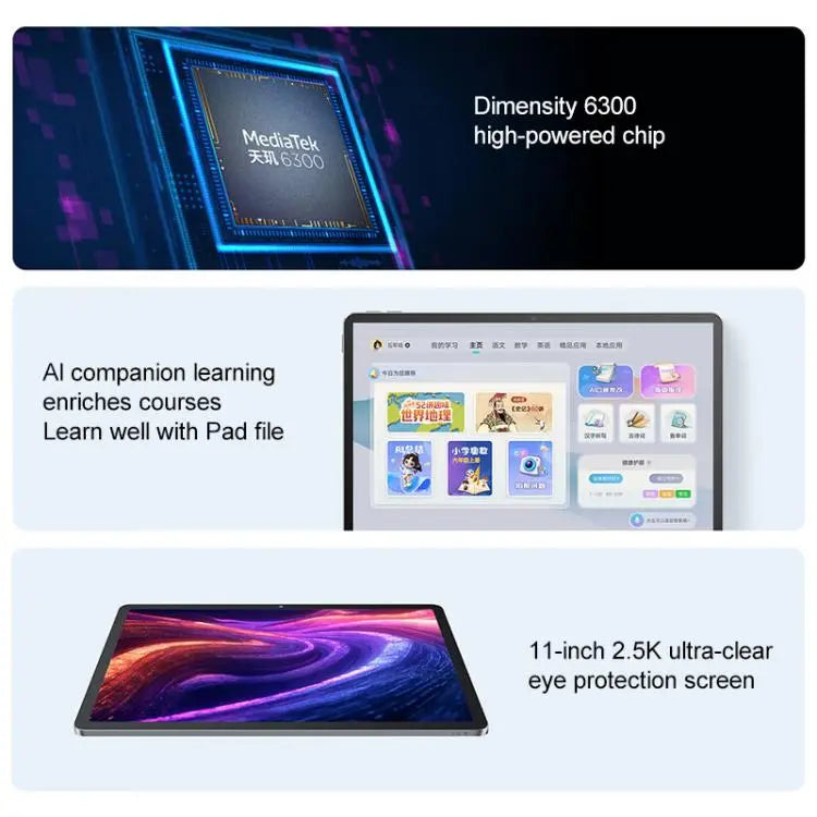 Lenovo Xiaoxin Pad 11 inch WiFi Tablet, 8GB+128GB, Android 15, MediaTek Dimensity 6300 Octa Core,US Plug, 8GB+128GB, 8GB+128GB WiFi Mira Sales