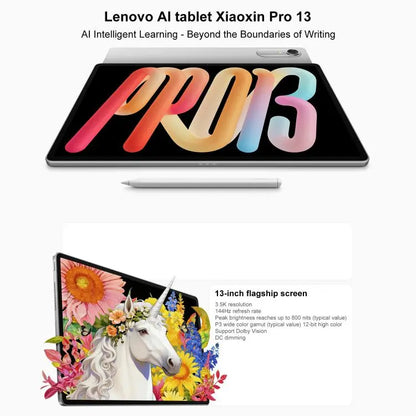 Lenovo Xiaoxin Pad Pro 13, 13 inch 3.5K AI Learning Tablet WiFi, 12GB+256GB, Android 16, Snapdragon 8s Gen4,US Plug, 12GB+256GB Mira Sales