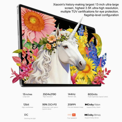 Lenovo Xiaoxin Pad Pro 13, 13 inch 3.5K AI Learning Tablet WiFi, 12GB+256GB, Android 16, Snapdragon 8s Gen4,US Plug, 12GB+256GB Mira Sales