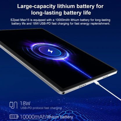 Jumper EZpad Max15 / Z1 Tablet PC, 8GB+256GB, 15 inch Android 14 OS MediaTek MT8781 Octa Core Network: 4G, US Plug Vitrax