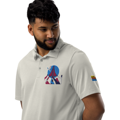 adidas space-dyed polo