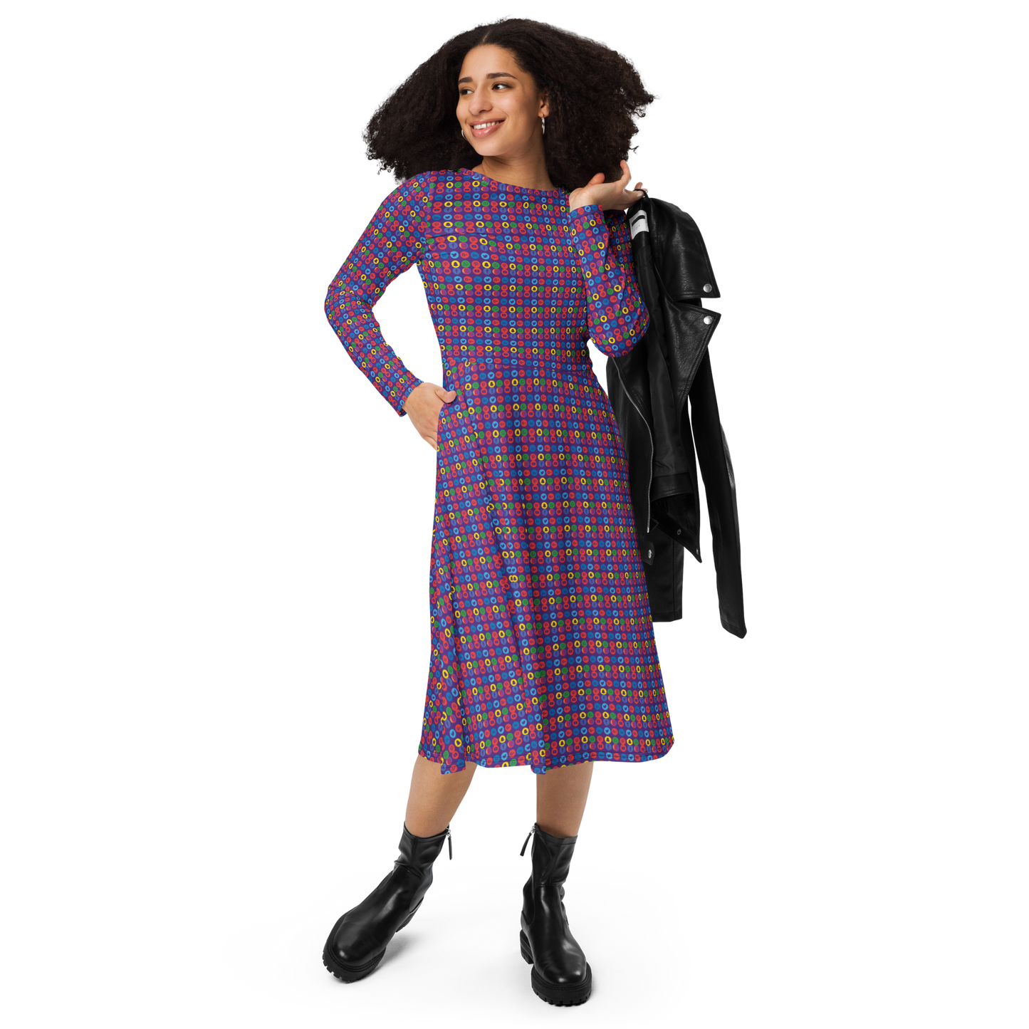 Creator long sleeve midi dress