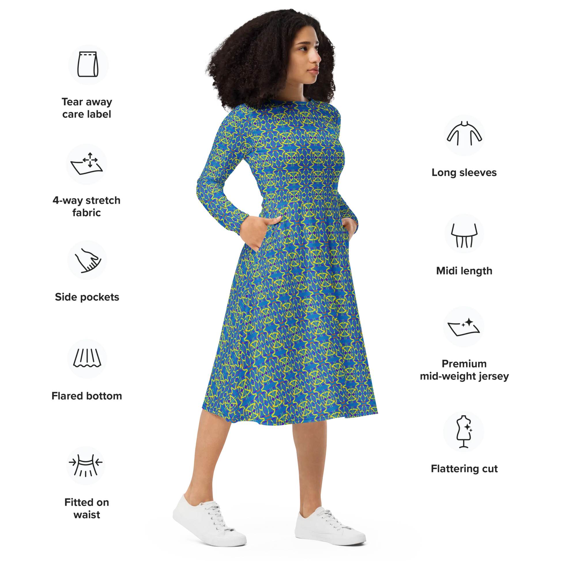 Direct long sleeve midi dress elte26 giftshop - elte26 Limited