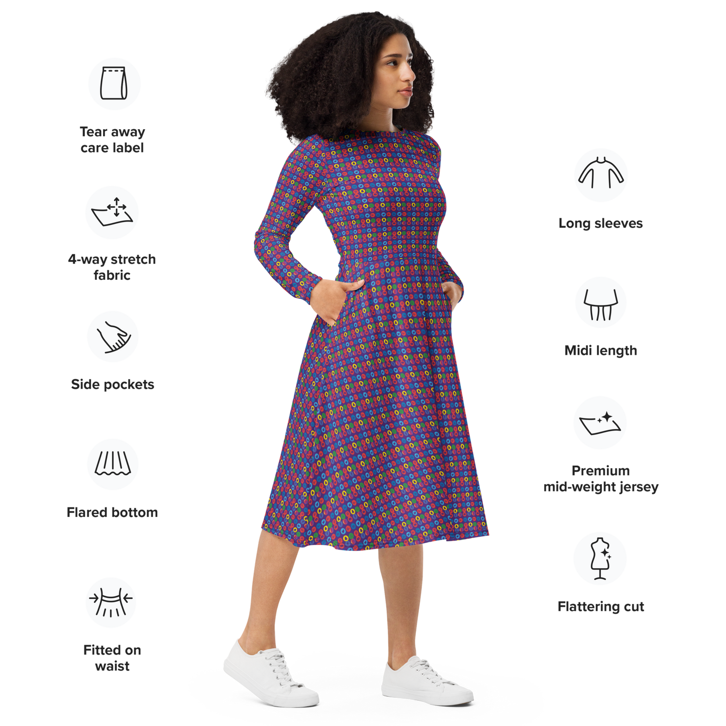 Creator long sleeve midi dress