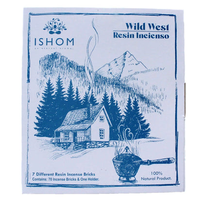 Display Set of 70 Incense Smudge Bricks and Burner - Wild West Scents & Soaks