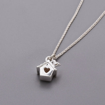 Bird House Silver Charm