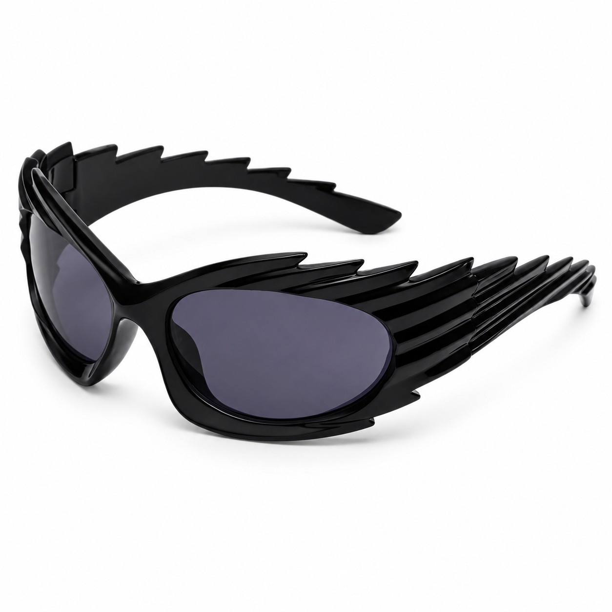 Black Spiked Cyber Glasses