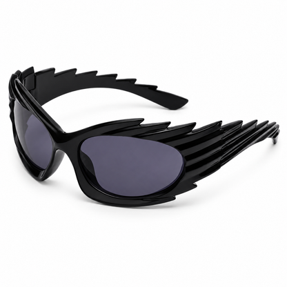 Black Spiked Cyber Glasses