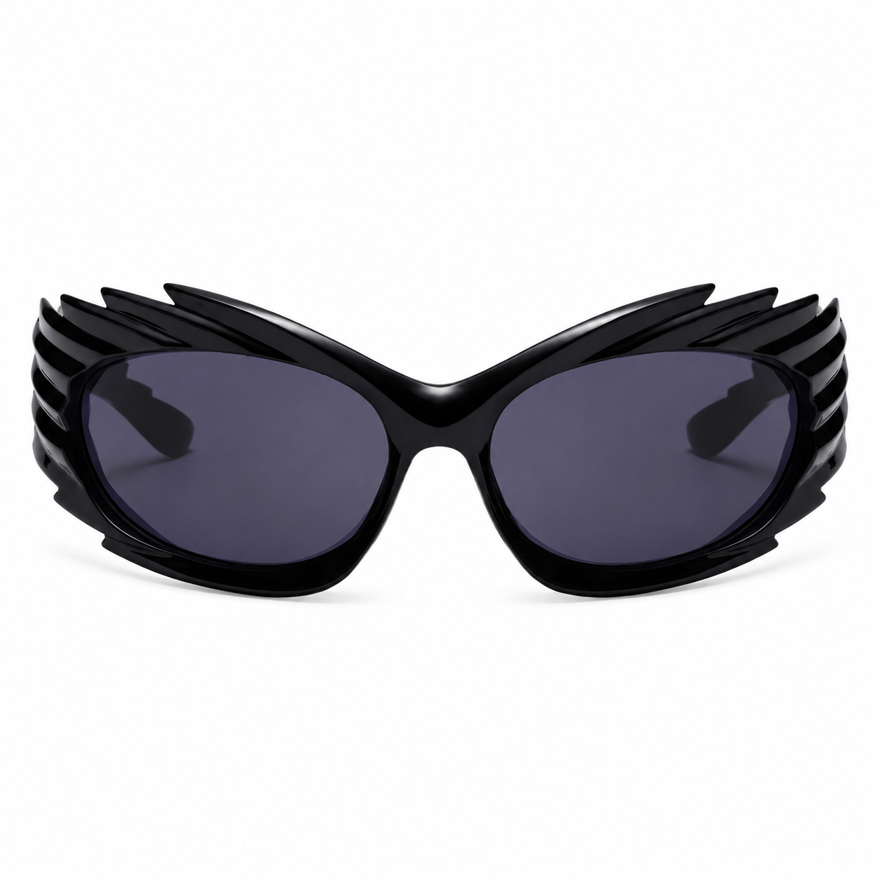 Black Spiked Cyber Glasses