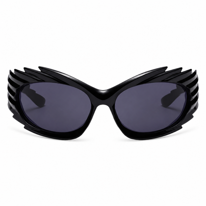 Black Spiked Cyber Glasses