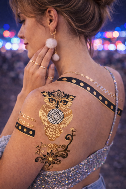 Chakra Metallic Tattoos