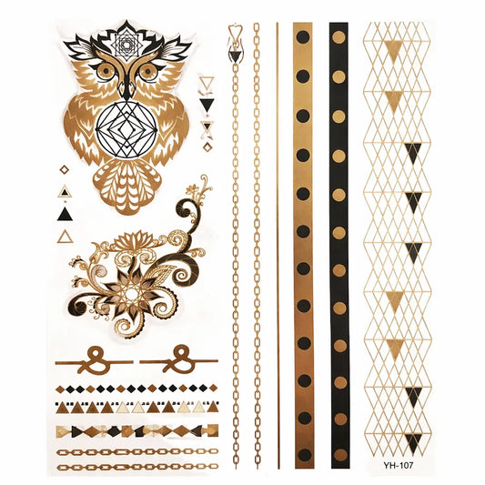 Chakra Metallic Tattoos WonkiWear