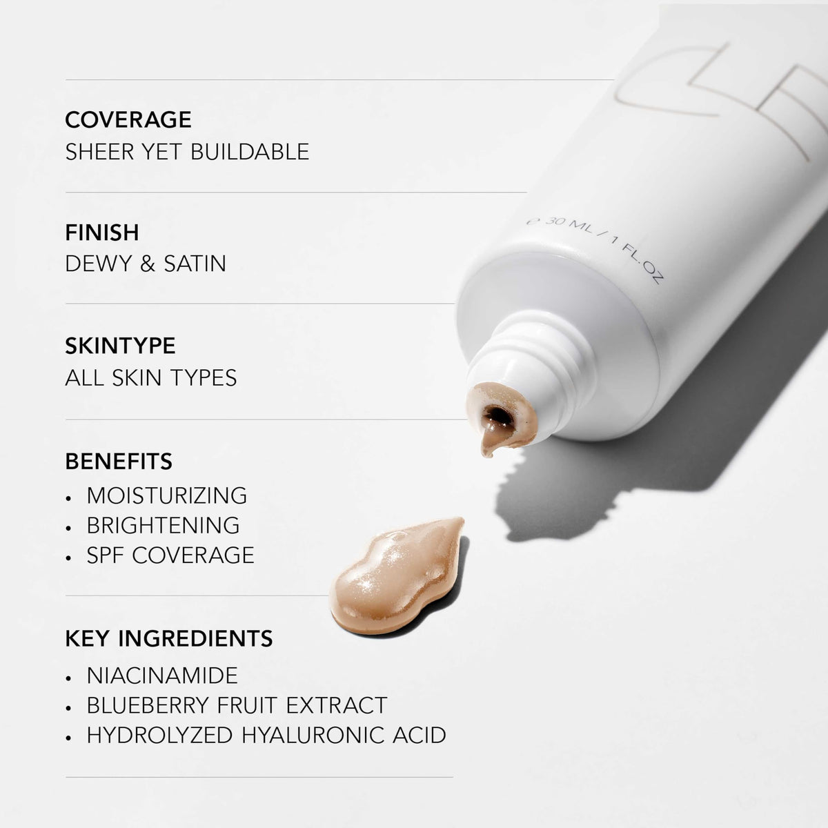 CLE Cosmetics CCC Cream Warm Medium Light 203 SPF 50 – Lightweight Color Correcting BB/CC Hybrid Foundation