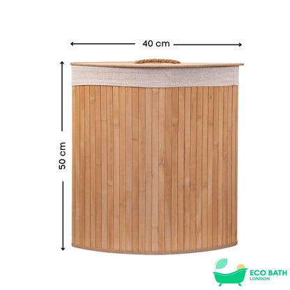 Eco Bath London Bamboo Laundry Basket with Lid and Removable Lining Eco Bath London